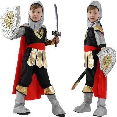 China Medieval Knight Spandex Halloween Dress Up Costume Royal Warrior Costume For Boys Halloween Carnival Party Costumes for sale