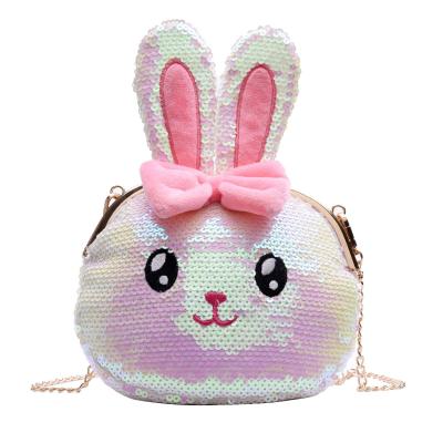 China Cute Toddler Lovely Animal Kids Waterproof Rabbit Glitter Sequin Backpack Girls Travel And Mini Daypack for sale