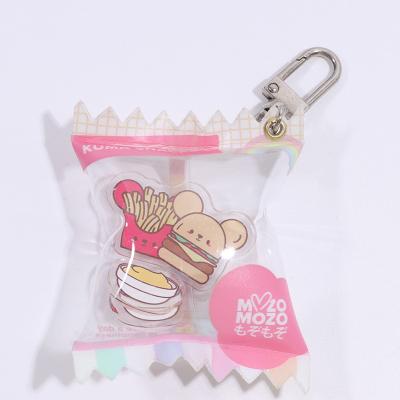 China Custom Acrylic Candy Shaker Charm Keychain With Key Chain Anime Keychain Promotion Gift Bag / Candy One Piece Souvenir Small for sale