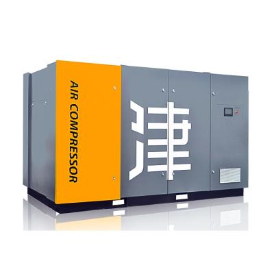 China 110-300kw 150hp 10bar compressor stationary two stage variable frequency energy saving lubricated screw air compressor for sale