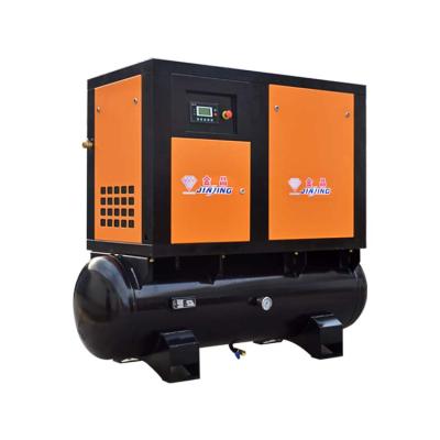 China Combination air compressor lubricated 7.5kw 900l 7.5 hp air compressor with china tornillo Aire drier compressor for sale