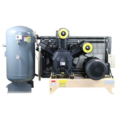 China 30bar 220V 60Hz Lubricated Piston High Pressure Belt Driven Air Compressor For Industrial for sale