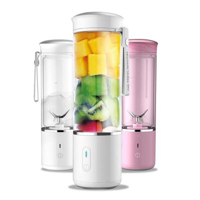 China Easy Operate Popular Electric Portable Fruit Blender Juicer USB Rechargeable Cup Fruit Blender Smoothie Machine with 6 Blade Food Glass Processor for sale