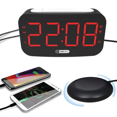 China LUMINOVA Best LED Alarm Clock Shaker Desk Digital Clock Vibrating Hard Deaf Hearing Alarm Clock for Kids Bedroom for sale