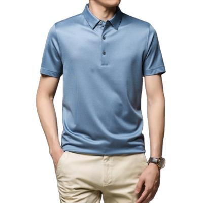 China Plussize/Medium Dry Clean Breathable/Comfortable/Soft/New - Sleeved T-shirt Men's Acetabe Fiber Lapel Midi-Youth Polo Shirt Tops for sale