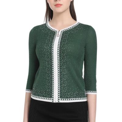 China Plussize/women's knitted tops dry cleaning breathable/comfortable/soft/spring high quality cardigan women's clothing supplier for sale