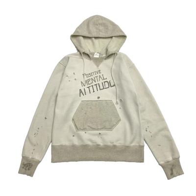 China Anti-Wrinkle OEM New Graffiti Grease Stained Old &Washed Thick Sleeved Hoodie & Autumn Winter Hoodies Sweatshirts for sale