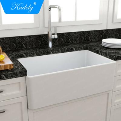 China Without Faucet UPC Standard Farmhouse Sink Undermount Kitchen Sink Ceramic Farmhouse Sink for sale