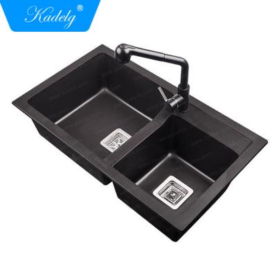 China Without Faucet Custom Design Germany Style Apron Sink Double Bowl Kitchen Sink for sale