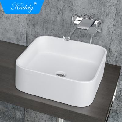 China Modern Hot Sale Granite Material Square Shaped Wash Basin For Bathroom for sale