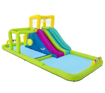 China Outdoor Use Bestway-53387 H2OGO 7.1m x 3.1m x 2.65m Turbo Splash Water Zone Mega Splash Course Water Park for sale