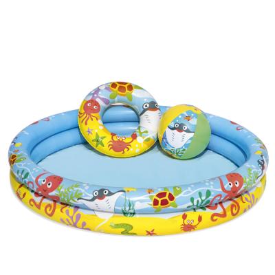 China Bestway-51124 Pool Game Inflatable Swimming Pool Set With Swim Ring And Beach Ball for sale