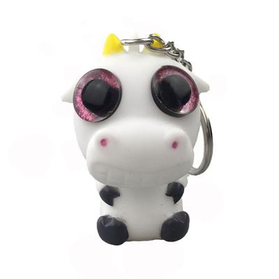 China Cartoon Promotional Toy Animal Cheap Animal Key Ring PVC Key Chain / Plastic Key Chain Made In China for sale