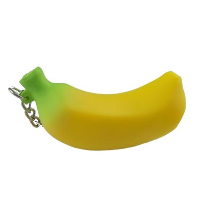 China 3d Banana Promotional Rubber Mud Keychains Custom Gift Berry Mud PVC Keychains for sale