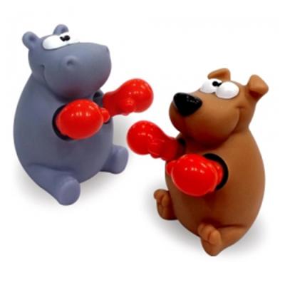 China Advertising Custom Hippo Shaped Animal Toys , Key Chain 3d Animal Plastic Punch Toys for sale