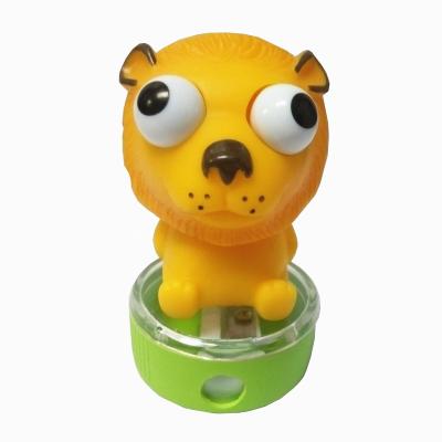 China Promotional Items Stationery Squeeze Toy Eye Pop Out Panada Eco-Friendly Pencil Sharpener for sale