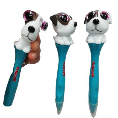 China Promotional Pen 3d Eyes Pop Plastic Dog Pens , Cute Glitter Insect Eyes Dog Logo Pens for sale