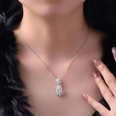 China JK-P2049 Moissanite Romantic Necklace 925 Sterling Silver for sale