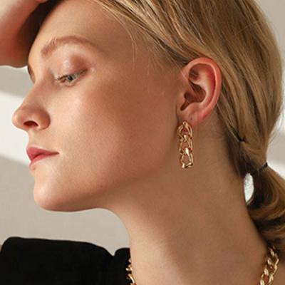 China JKE001 Fashion JK Jewelry Romantic Custom Gold Plated Earrings 925 Silver Statement Earrings for sale