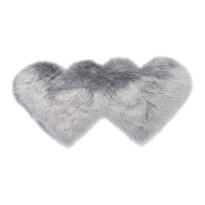 China Washable Area Rugs Sheepskin Faux Wool Silky Rugs Along For Living Room Kids Play Dorm Decor Home Blanket Heart Shape Double for sale