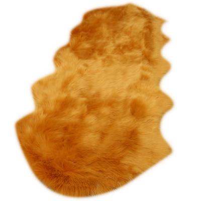 China Customized Large Washable Faux Fur Rug For Living Room Non Slip And Heat Washable Artificial Fur Rug Whole Sale Fur Area Rug for sale