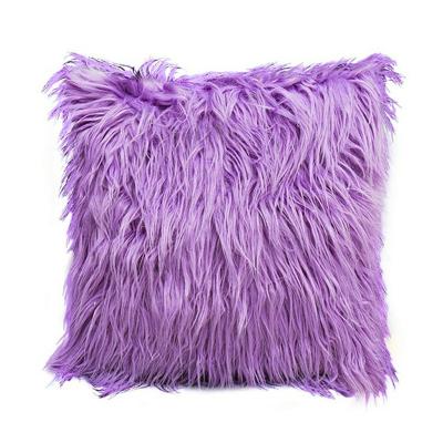 China Anti-Bacteria No Longer Required Wholesale Custom Home Decor Faux Fur Products Single Cushion Cover for sale