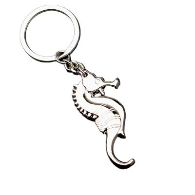 China Zinc Alloy Key Ring Gift Souvenir Pendant Keychain Hot Sale Seahorse Key Chain Metal Sea Animal Key Chain 2021 Promotion Gift for sale