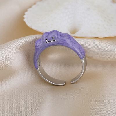 China Other Korean Open Rings Dreamy Monster Ring Women Girls Fashion Purple Cute Jewelry for sale