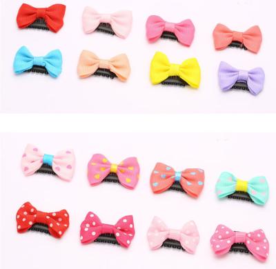 China Sweet Baby's Barrettes Bows Hair Clips Print Flower Hair Clip Hairpins Kids Hair Butterfly Decor Accessories for sale