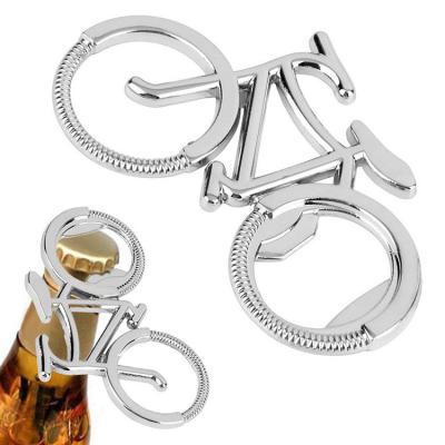 China Fashion Metal Beer Bottle Opener Bike Cute Bicycle Key Chain Keychains For Lover Biker Bottle Openers Creative Wedding Gift for sale