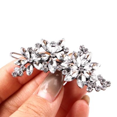 China Sweet Women's Crystal Flower Hair Clip Hairpins Comb Bridal Bridesmaid Wedding Party Hair Jewelry Accessories for sale