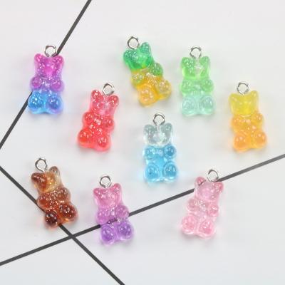 China Other Colorful Gummy Bear Pendant Charm For Necklace Bracelet Diy Earrings Jewelry Valentine's Day Gift for sale