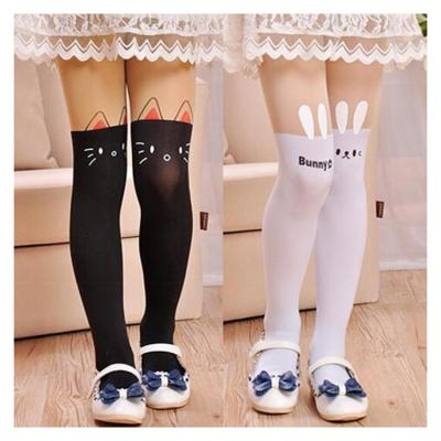 China Polyester/Cotton Spring Autumn For Girls Gaiters Kids Pants Colorful Thin Waist Elastic Cartoon Velvet Gaiters Kids Pants for sale