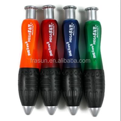 China Ballpoint pens for advertising big rubber grip pen/heavy pen with rubber grip/wide barrel pen with ruber grip for sale