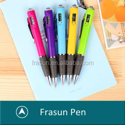 China Ballpoint pens for advertising plastic digital watch with pen/cheap ballpoint pen with watch/ballpoint pen with watch for sale