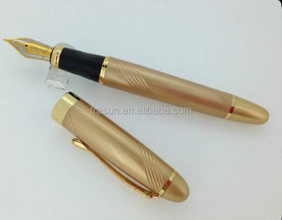 China The other metal luxury gold color jinhao black ink fountain pen for sale