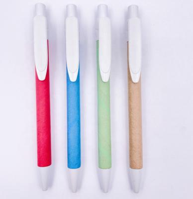 China Commonly Promotional Cheap Eco-Friendly Paper Tip Inscription Pen Custom Logo Pen for sale