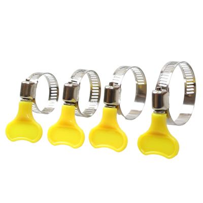 China Quick Lock American Type Pipe Clamp With Butterfly Handle Plastic Pipe Clamp For PVC Pipe Fitting for sale