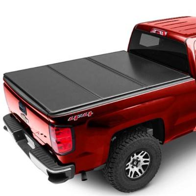 China OEM Manufacturer Wholesale Black Color Aluminum Hard Folding Tonneau Cover For D- MAX 2013 4 Doors for sale