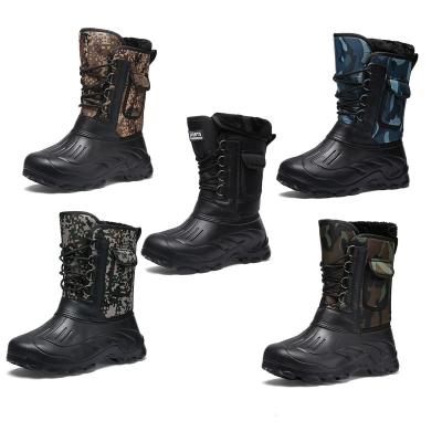 China Fashion Trend Men Desert Tactical Snow Boots Black Ankle Combat Boots Work Shoes Snow Boots For Men for sale