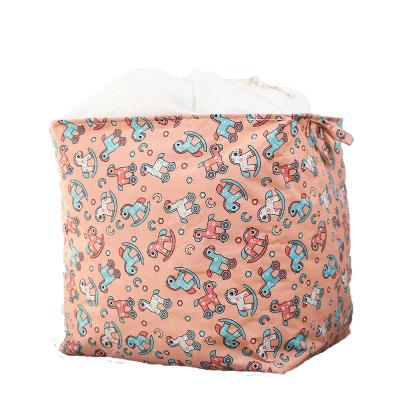 China Viable manufacturers supply large capacity quilt storage bags, cotton and beam canvas storage boxes, fabric thickened storage baskets for sale