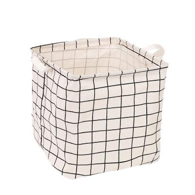 China Viable Storage Basket Ins Explosion Cotton And Large Alphabet Canvas Bat Folding Cloth Storage Box Toy Storage Box Nordic for sale