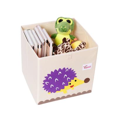 China Environmentally friendly storage box viable storage box baby clothing storage box children's toy cartoon cloth folding toy for sale