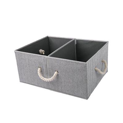 China Double Cover Stock Storage Box Tissue Storage Box Wicking Tissue Desktop Factory Viable Foldable Gray Herringbone Tissue Storage Box for sale