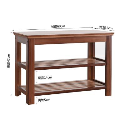 China Modern bamboo can sit on the shoe-changing stool and store creative fabric clothes and hat rack at the door. Bamboo multilayer shoe for sale