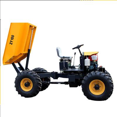 China Construction 4 Wheel Mini 4x4 1000kg ZY100 1ton Drive Dump Bucket Truck For Sale for sale