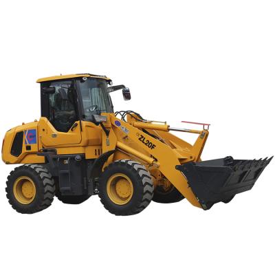 China Hotels pay ZL20F cubic 2 meter china 2 ton mini wheel loader front end loader for sale loader attachments for sale