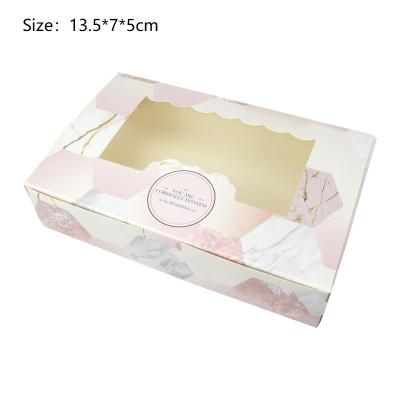 China White Recycled Materials Kraft Paper Color Bakery Cookie Cake Pies Boxes With Windows Paper Box Decorative For Food Gifts Box Packing Bag for sale