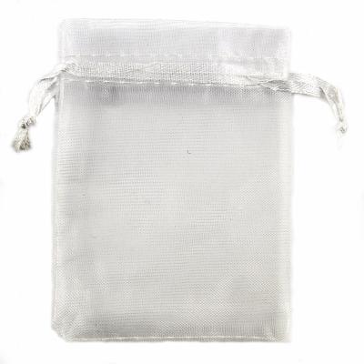 China Recycled Materials Organza Bag Small Solid Color Package Pouch Gift Wrap Candy Yarn Stain Yarn Bag Jewelry Bag for sale