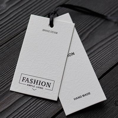 China Clothing label stain waterproof production certificate of hanging customization card underwear clothing bra women's custom jeans for sale